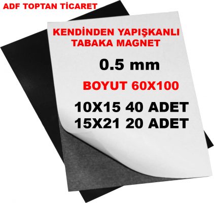 Yapışkanlı Magnet Tabaka 05mm 60×100 (Satışlarımız Toptandır)