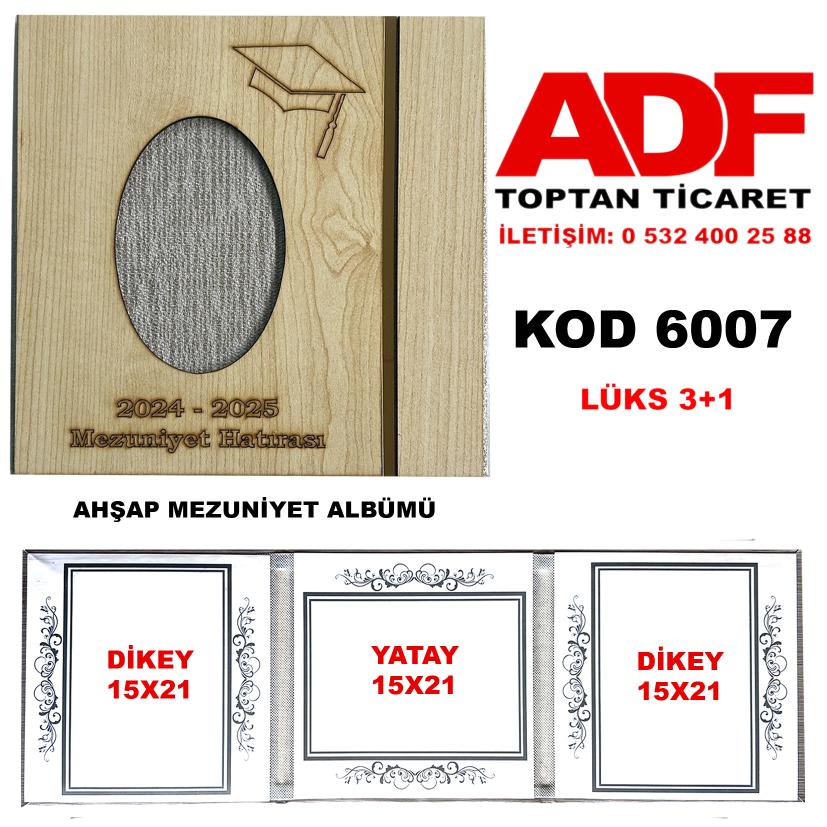 Mezuniyet Okul Albümü  Ahşap Akçaağaç Ayna Çizgili Lüks 3+1