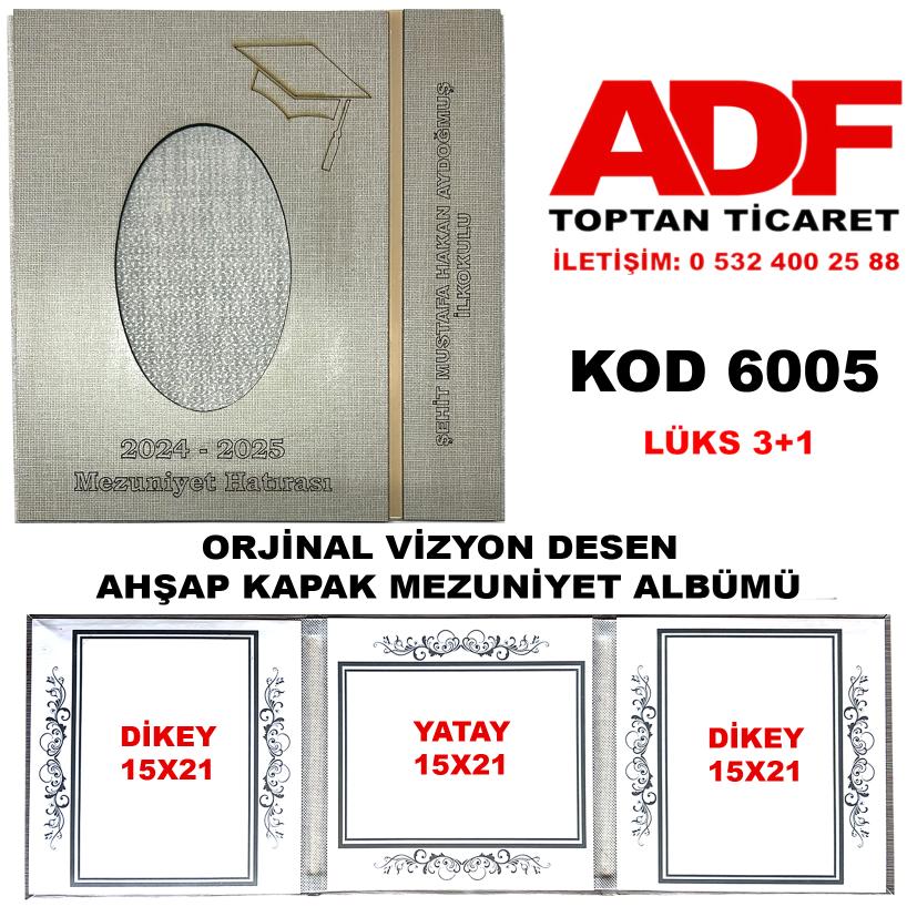 Mezuniyet Okul Albümü Ahşap Orjinal Vizyon Kapak Ayna Kuşaklı Lüks 3+1