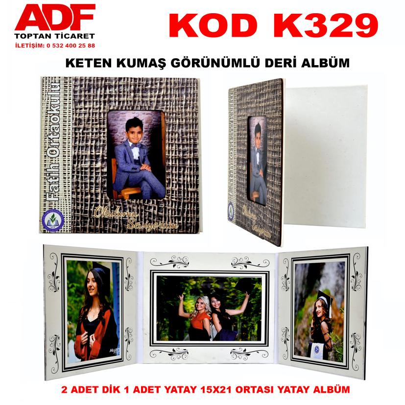 Keten Kumaş Deri 3+1 Okul Albümü (Kod 329)
