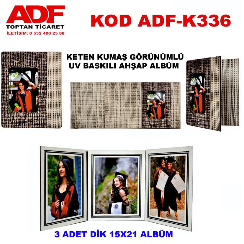 Keten Kumaş Görünümlü UV Baskılı 3+1 Okul Albümü (Kod K 336)