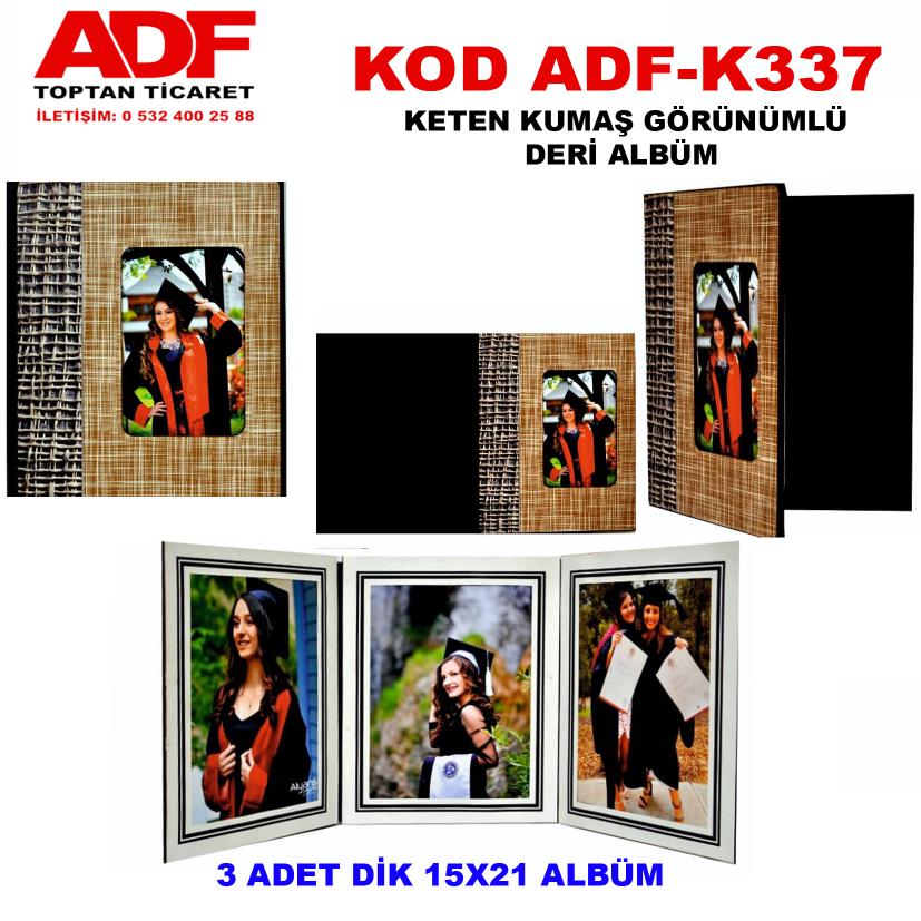 Keten Kumaş Görünümlü Deri 3+1 Okul Albümü (Kod K 337)