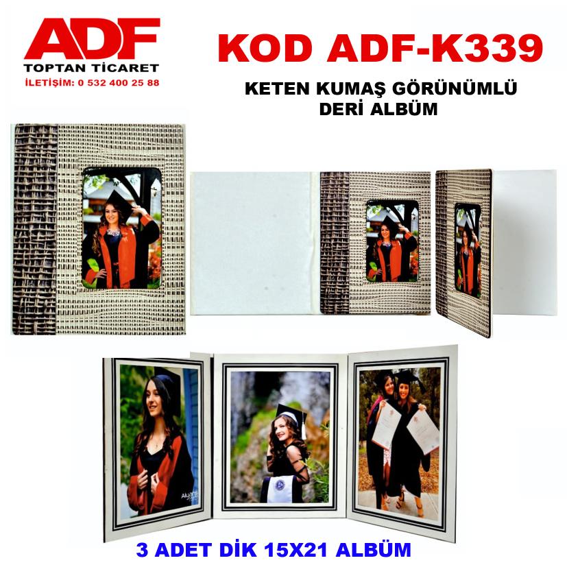 Keten Kumaş Görünümlü Deri 3+1 Okul Albümü (Kod K 339)